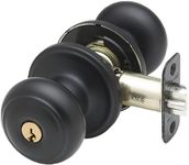 Copper Creek CK2040BC Colonial Door Knob, Keyed Entry Function, 1 Pack, in Black