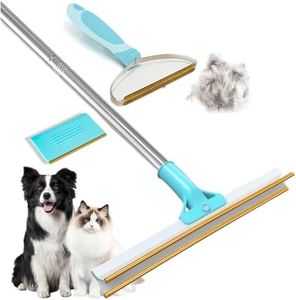 Carpet Brush Scraper Dog Cat Hair Remover Broom,Adjustable Long Handle Carpet Rake Pet Hair Remover,Reusable Metal Lint Remover Brush for Embedded Fur Removal Tool from.Scraper for Rugs