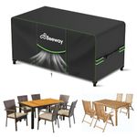 BEEWAY Garden Furniture Cover With Air Vent, Waterproof Patio Rattan Sofa Table Chair Set Cover - 420D Oxford Fabric, Windproof - 150x90x73cm