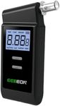 Breathalyzer, Fuel Cell Alcohol Breathalyzer Tester, Breathalyzers for Alcohol for Police Accuracy (±0.005% BAC), LCD Screen,10 Mouthpieces & Data Memory.(Black)