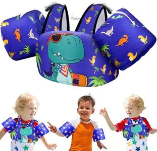 Vvinca Separable Toddler Swim Vest Fit 22-66 Lbs（1-6 Years）|2024 Newest 3 in 1 Pool Float & Arm Bands Boys and Girls, Adjustable Sturdy Safety for Infant 1 2 3 4 5 6 Year