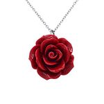 Essens - Necklace ROSE - LOVE JEWELRY Collection - Ceramic and Sterling Silver 925 - Women's Jewelry