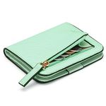 GAEKEAO Women's Wallet RFID Blocking Leather Compact Bi-fold Wallet for Woman Zipper Coin Pocket Small Ladies Purse with ID Window