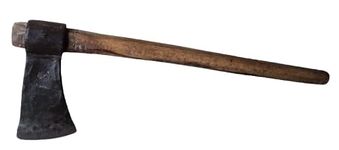 Aadityaa Heavy Duty Spring Patti Make Axe, Wood Splitting Tool with Wooden Handle, Tree Cutting Implement, 4'' /3'' Wide Self Sharpen Carbon Steel Cutting Edge, Pack of 1, (4'' Cutting Edge)