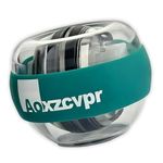 Aoxzcvpr gyro power gyroscope ball auto start wrist exerciser torque ball with LED Lights for hand trainer for sports enthusiasts. (Green)