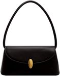 Retro Shoulder Bag for Women, Leather Small Tote Handbag Hobo Cute Clutch Shoulder Purse, Vantage Design, Black