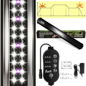 Zooiisol 3-in-1 UVB Light for Reptiles One-Touch Sunrise & Sunset Mode 26"