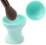 Makeup Brush Cleaner Mat，Silicone Make Up Cleaning Brush Scrubber bowl Portable Washing Tool Cosmetic Brush Cleaners for Gir，Easy Clean