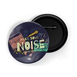 dhcrafts Blue Color Pin Badges Quotes Make Some Noise Break All Rules Glossy Finish Design Pack of 1