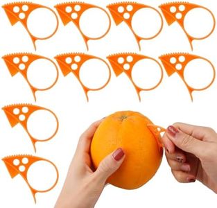 10pz Sbucciatore Arance, Plastica Utensili per Sbuccia Arance Taglia Bucce Agrumi Affettatrice per Frutta Pela Agrumi Accessori da Cucina per Arancia Avacado Limone