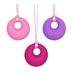 Chew Necklace for Sensory Kids Girls, Chewy Necklace Sensory Chew Toys for Adults with Autism ADHD Anxiety, Silicone Sensory Necklaces for Chewing - 3 Pack