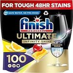 Finish Ultimate Infinity Shine Dishwasher Tablets, Lemon, 100 Dishwasher Tablets