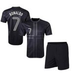 AL_Nasser Football Original Halfsleeve Jersey Tshirt 23/24 with Black Shorts (Boys,Men,Kids)(12-13Years,Multicolor-12)