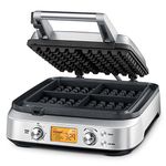 Breville BREBWM640XL 4 Slice Waffle Maker, silver