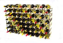 Classic 70 Bottle Pine Wood and galvanised Metal Wine Rack Ready Assembled