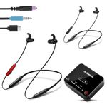Avantree HT41866-Q - [2025 Upgrade] Wireless Earbuds for TV Listening (Set of 2), 20H Neckband Headphones with Bluetooth Transmitter for Optical Digital Audio, 3.5mm Aux Ported TVs, No Audio Delay