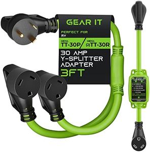 GearIT 30A Y Splitter (3ft) and 30A Surge Protector (2700 Joules)