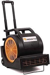 MOUNTO 3-Speed 1Hp 4000 Plus CFMfm Monster Air Mover Floor Carpet Dryers with Handle Wheelkit (Black)