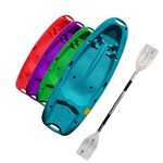 Riber Junior Sit On Top Kayak Starter Pack - Ideal for Children/Kids/Holidays - Multiple Colours (Lake Blue)