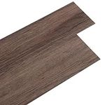 INMOZATA 36Pcs Self Adhesive Vinyl Flooring Planks Floorboard Planks Wood Effect Peel and Stick Tile Waterproof Floor Stickers for Kitchen Bathroom Home Floor Tile (Smoked Brown)