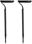 SOLARBASICS SB-233AB Modern Pathway Solar Landscape Accent Light, LED, Black, 2-Pack