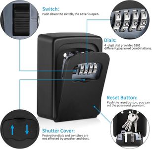 CDC DIGI 4-Digit Wall Mounted Key Lock Box – Waterproof Outdoor Safe