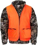 Klarny Blaze Orange Hunting Vest for Men, Women, Kids with Pockets, High-Visibility, Waterproof, Ultra-Quiet Deer and Bow Hunting Gear, Accessories, Hunter Orange Vest for Safety, Comfort, X-Large