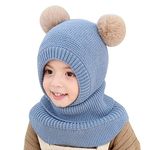 Knitted Hat Cycling Hood Toddler Baby Scarf Windproof Earflap Hat Warm Thermal Thick Winter Ski Kids Caps Kids Hat Wrestling Hats Kids c-D One Size