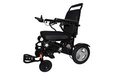 Super Heavy Duty Electric Wheelchair by KWK/Lithium Batteries/Extra Powerful/ONLY 26.50KG / VAT Relief Price / 2YEARS Warranty/Next Day UK Express Shipment/Free Return(Black)