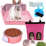 JAYCCON 5-in-1 Rabbit Litter Box Set Pink