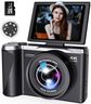 Digital Camera 4K for Photography and Video, 56MP Autofocus Vlogging Camera for YouTube, 3" 180° Flip Screen & 16X Digital Zoom, Compact Travel Cameras with 32GB SD Card for Beginners & Adults