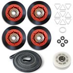 4392067 661570V 279640 WPW10314173 Dryer Repair Kit Belt Idler Pulley Drum Roller Bearing Kit Replacement for Whirlpool Dryer Parts Duet Cabrio Maytag Dryer Parts Bravos XL Kenmore Dryer Parts Elite