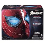 Spider-Man Marvel Legends Series Iron Spider Electronic Helmet with Glowing Eyes, 6 Light Settings and Adjustable Fit, Red