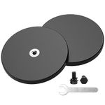 Magnetpro 2 Pieces Strong Rubber Coated Mounting Magnets Anti-Scratch, 120+ LB of Adhesive Power, Magnetic Assembly Base for Light Strips and Additional Mirrors The Outdoor Area