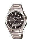 Casio Men's WVA-M640D-1ACR Wave Ceptor Analog-Digital Display Quartz Silver Watch, Silver, Digital,Quartz Movement