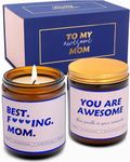 Birthday Gift Set for Mom - 2 Scented Candles for Cool Moms - Funny Birthday Gifts for Mom from Daughter, Son, Kids - Funny Present Idea for Mother | Mom Birthday Candle | Mothers Day Gift for Mom