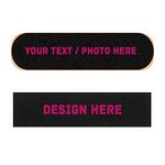 Personalized Skateboard Grip Tape with Your Text/Photo, Custom Longboard Skateboard Scooter Stikers Griptape Anti Slip Sandpaper 9x33Inches (Style 2)