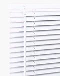 PVC Window Venetian Blind Blinds Easy Fit Curtains Trimmable Fittings Windows Treatment Privacy Shutters Twist Open Close (White-PVC, 60x150)