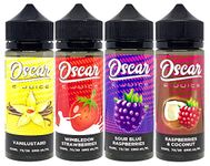 Four Pack x4 | 1x Sour Blue Raspberries 1x Raspberries & Coconut 1x Vanilustard 1x Wimbledon Strawberries E Liquid Shortfill 100ml 70/30 Vape Juice Eliquid Juice Vape Liquid eJuice E Cig 400ml