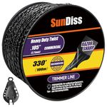 330ft 0.105" Trimmer Line Cutting String Replacement for Echo Black Diamond Trimmer Line 330095073/330095071, Fits for Medium to Heavy Grass and Weeds, with Built-in Line Cutter