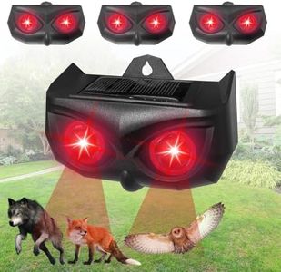 4 Pack Upgraded Solar Nocturnal Animal Repeller,Outdoor Animal Repellent Device with Night Lights for Chicken Coop,Farm,Coyote Deterrent for Fox,Skunk,Raccoon etc. AR17SPro