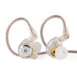Yinyoo KZ EDX PRO Earphones Headphones with 1DD, EDX PRO Wired in Ear Earbuds HiFi Deep Bass Sound, New 10mm Dynamic Driver Over Ear Headset with Detachable Cable (white, with mic)
