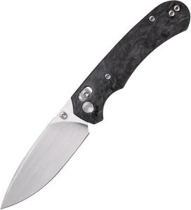 FerraMonster Folding Pocket Knife, 3.31'' M390 Blade, Erogonomic Titanium Handle, Pocket Knife for Men, EDC Knife for Hunting, Outdoor Survival Fishing Hiking Camping Knives (Black&Grey)