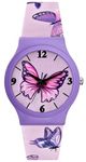 Acnos Rubber Butterfly Kid'S Happy Colorful Water-Resistant And Durable Analog Watch For Boys And Girls With Fun Designs Adjustable Strap And Positive Messages