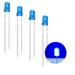 3mm LED Diode, 100 Pcs Blue LED Emitting Diodes Light, 3V LED Assortment Kits for Science Projects etc (3mm Blue)