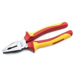 SATA 8-Inch VDE Insulated Linesman Combination Pliers with Chrome Vanadium Steel Body and Dual Material Anti-Slip Handles - ST70333ST