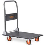 VonHaus Folding Platform Trolley 150kg Capacity - Multi-Functional Heavy Duty Platform Truck on Wheels for Easy Transportation/Heavy Lifting