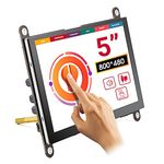 ELECROW 5 Inch Monitor for Raspberry Pi Touchscreen Monitor with Speaker LCD Display for Raspberry Pi 4 Screen HDMI-Compatible & USB Powered Travel Monitor for Laptops Black