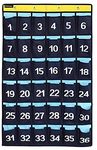 ANZORG Numbered Classroom Cell Phone Holder Storage Calculator Organizer Over Door Hanging School Pocket Chart with 36 Pockets (Numbered Pockets)