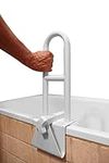 PEPE - Bathtub Grab Bar (Bathtubs with Flat Rim ≥3.15"), Bathroom Handrail, Grab Bar for Eldery, Grab Bar Hand Rail, Adjustable Bathtub Grab Bar, Grab Bath for Bathroom White